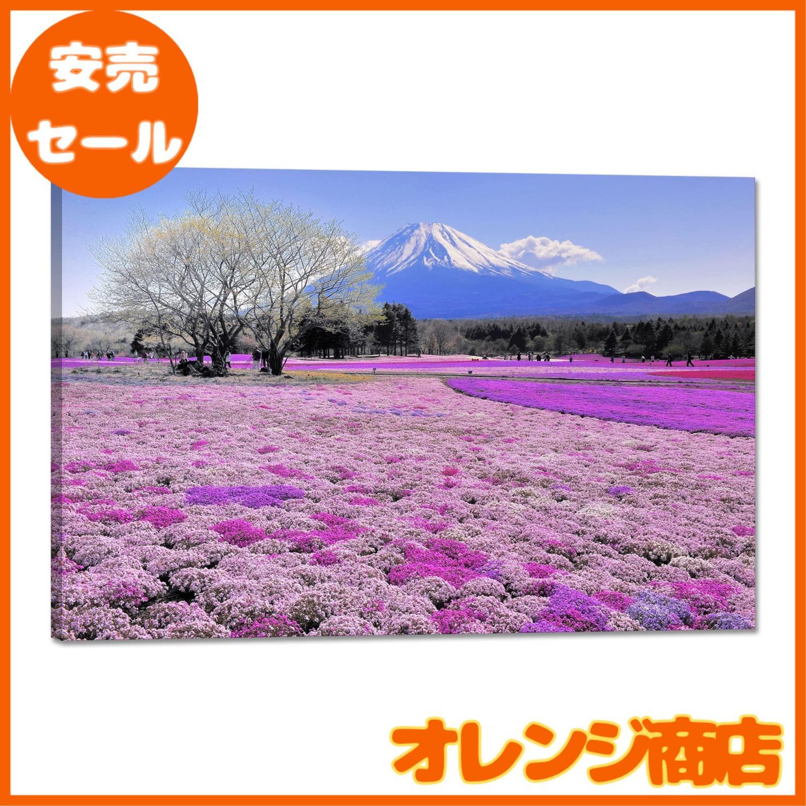 ポスター 風景 自然 大型 モダンアート 壁掛け 風景画 絵画 インテリア 花 絵 壁 アートパネル 赤富士 写真 山の絵 風水 玄関 壁掛け 木枠付きの完成品(40x60cm)
