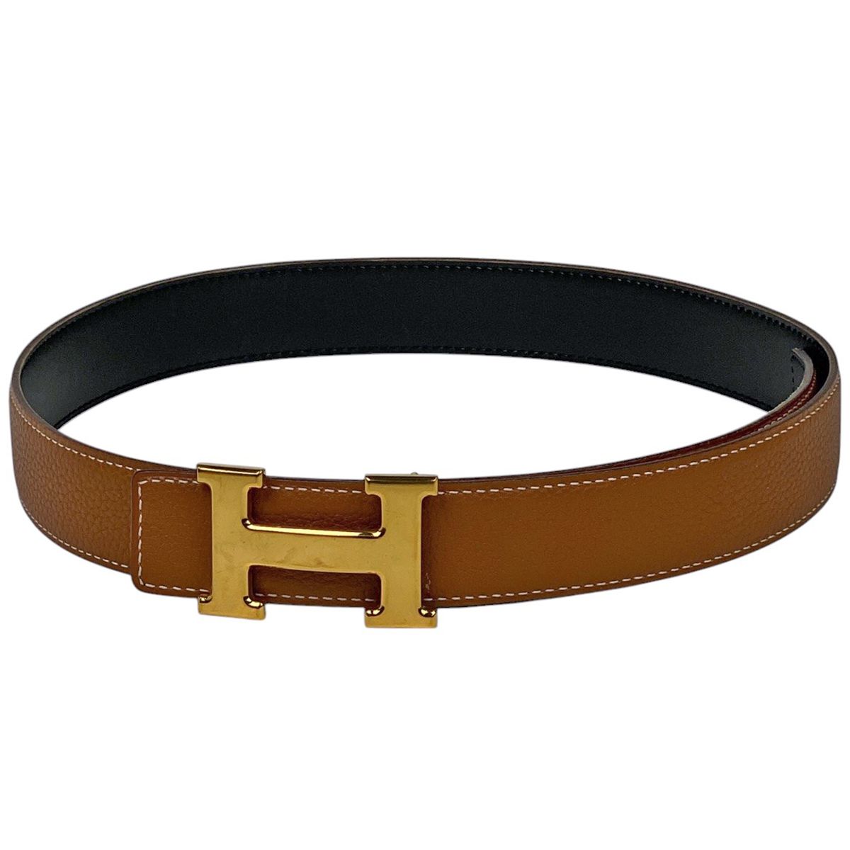 エルメス HERMES コンスタンス リバーシブル Hベルト H刻印 ベルト レザー ブラウン ブラック メンズ 
