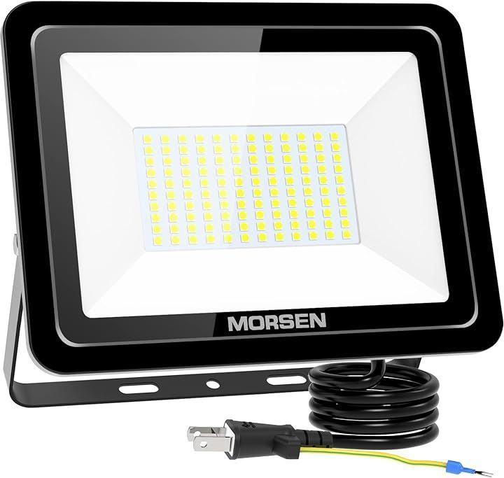 morsen led投光器 100W 13000LM 極薄型 100v 灯光器 作業灯 外灯