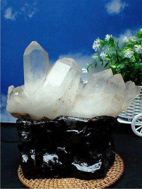 約 1790g 超強いパワー天然水晶クラスターYT2B6 299B54A