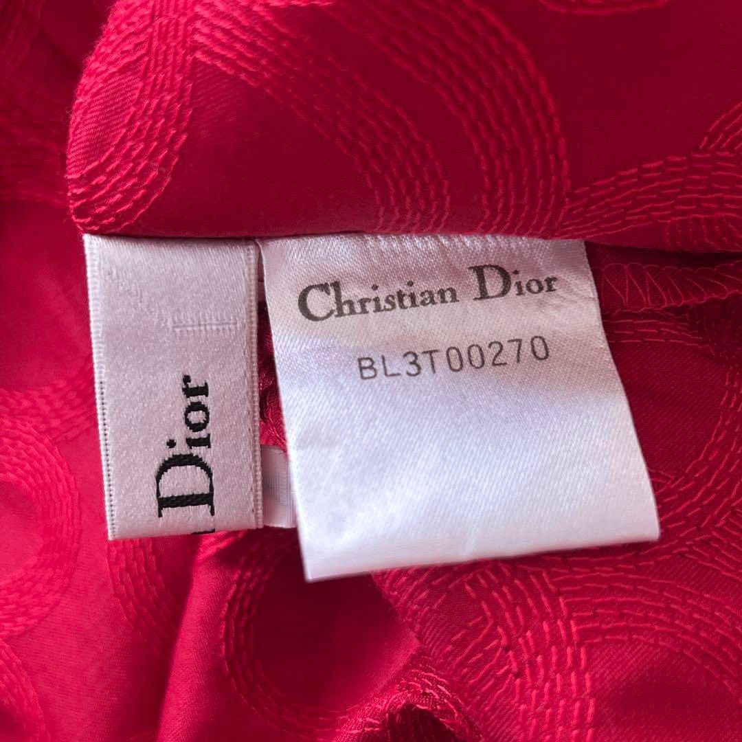 Christian Dior オールドディオール ブラウス 赤 M 刺繍 - メルカリ