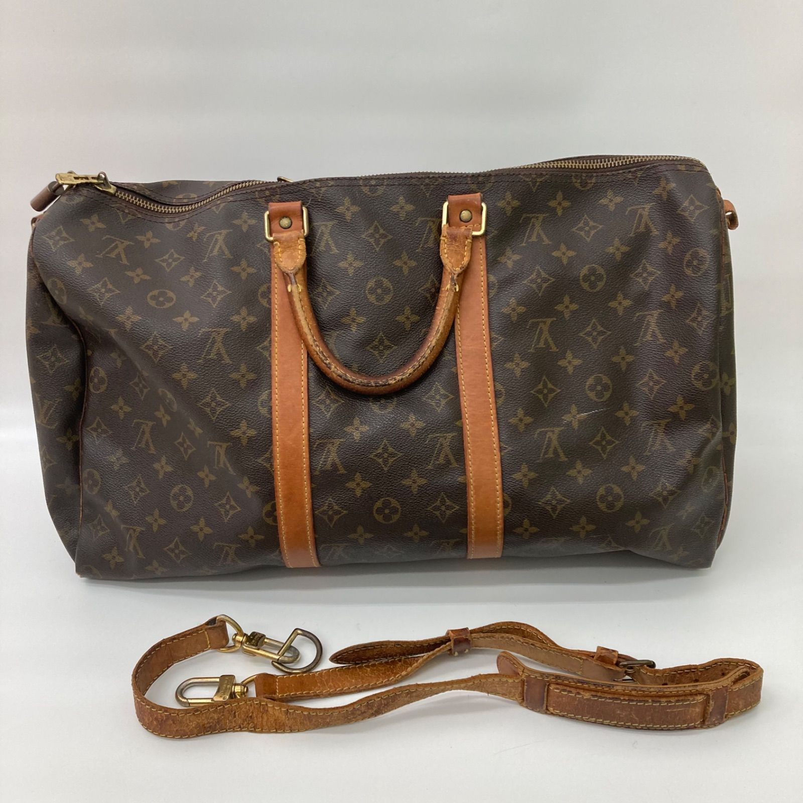 ルイヴィトン】LV VUITTON モノグラム キーポル50 バンドリエール