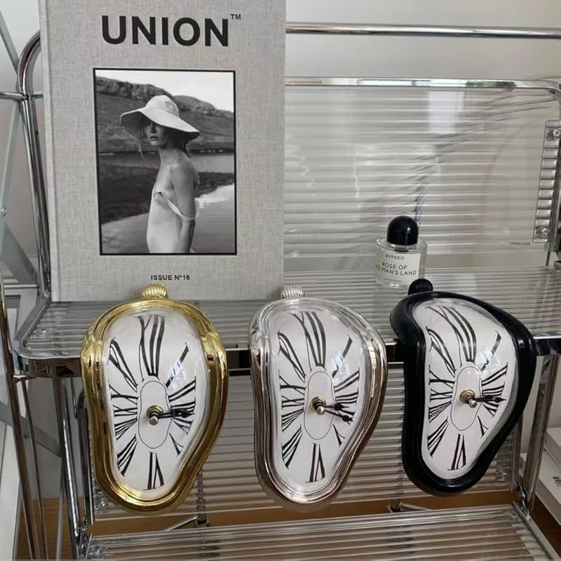 在庫限り】ダリの柔らかい時計 インテリア 置き時計 90度 曲がった