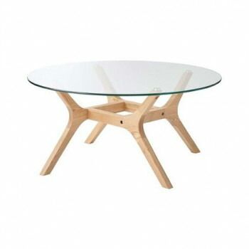 東谷 ラウンドガラステーブル ナチュラル RTO-112NA