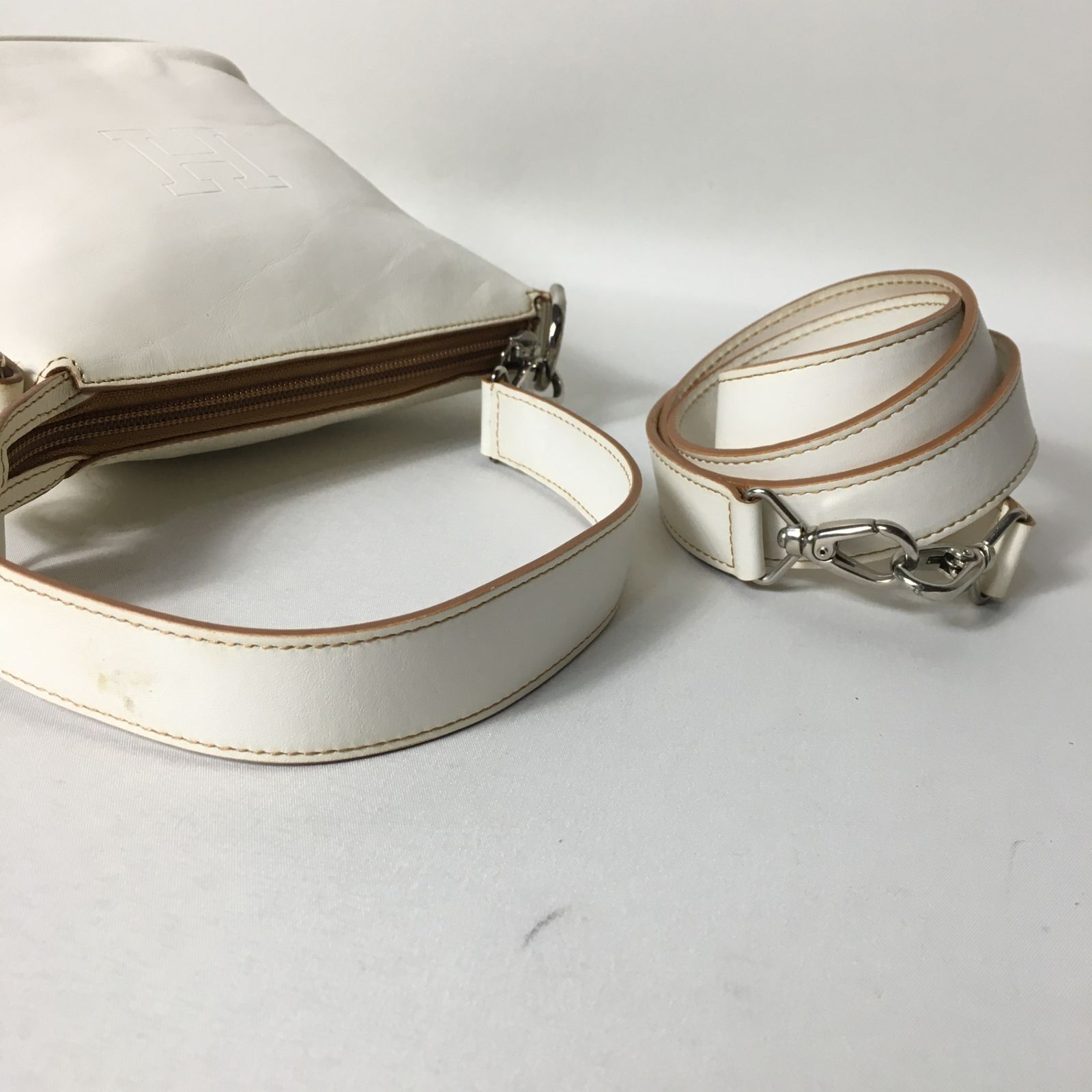 2506-72｜美品｜ヒロフ 2WAY ショルダーバッグ レザー ホワイト