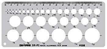 【中古】(未使用･未開封品)　ドラパス テンプレート P型 円定規 P-2S スモーク 31621 sdt40b8