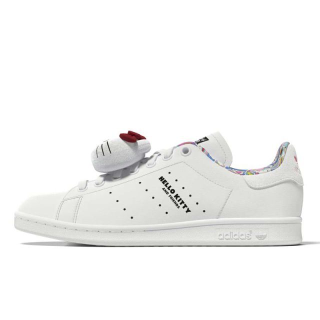 アディダスオリジナルス スタンスミス アディダス × ハローキティコラボ レディース ストリート WOMEN SANRIO STAN SMITH W HP9656 FOOTWEAR WHITE x CORE BLACK x LIGHT FLASH RED