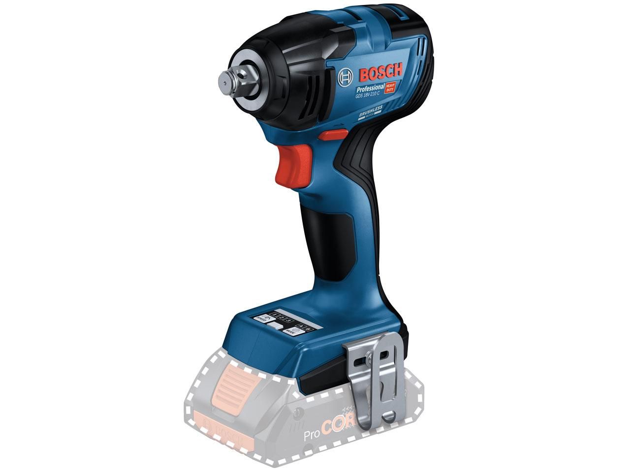 2営業日で発送 BOSCH ボッシュ Bosch Professional ボッシュ 18V コードレスインパクトレンチ 本体のみ ベルトフック キャリングケース付 GDS18V-210CH