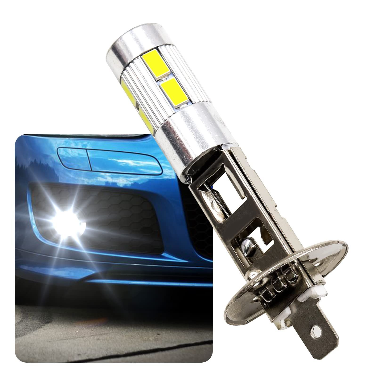 新品 H1 H1 車用 ファンレス LEDヘッドライト 高輝度耐久 ノイズレス LEDバルブ 360度発光 高速放熱 12V コンパクト LED  6000Kホワイト配色 LEDランプ フォグランプ LEDライト H1 Aoling 2個セット - メルカリ