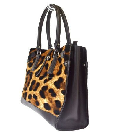 フェラガモ(Ferragamo) トートバッグミニ 豹柄 中古】 中美品 