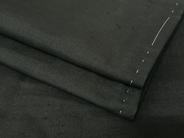 平和屋着物●男性 黒紋付 正絹 AABA0366zg