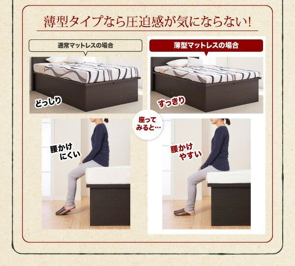 お客様組立 アウトドア収納跳ね上げベッド Matterhorn マッターホルン 薄型プレミアムポケットコイルマットレス付き シングル 深さグランド【代引不可】 アウトドア収納跳ね上げベッド Matterhorn お客様組立 収納 宮付き ｜組立設置付