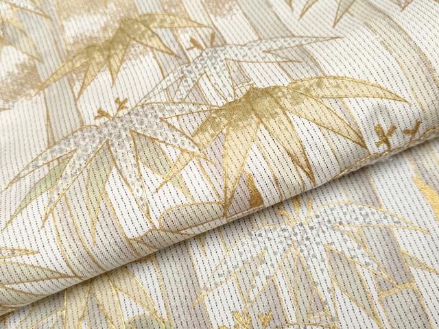 平和屋着物■極上　中国三大刺繍　相良刺繍　訪問着　本場染大島紬　笹竹文　金彩　さが美扱い　逸品　CYAA3343s5 平和屋着物□極上 中国三大刺繍 相良刺繍 訪問着 本場染大島紬 笹竹文