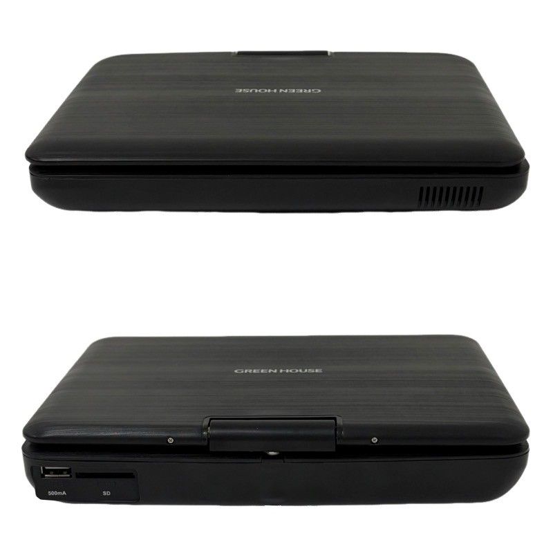 GREEN HOUSE 9型ワイドポータブルDVDプレーヤー 9N4PDV ブラック