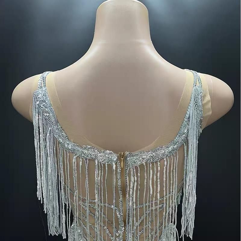 ベリーダンス オリエンタル衣装 フリンジネックライン セクシー ワンピース パフォーマンス 音楽フェス 誕生日パーティー カーショーモデル ドレス LLC-HASEGAWATOSO_COM