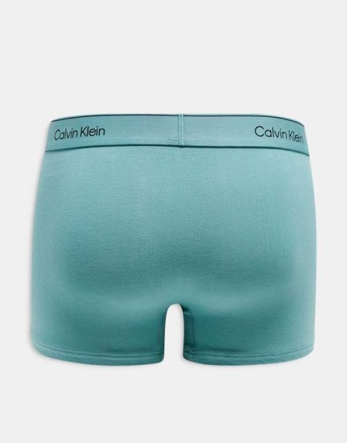  カルバンクライン メンズ トランクス アンダーウェア Calvin Klein modern cotton trunks 3 pack in beige blue green トランクス 下着 アンダーウェア