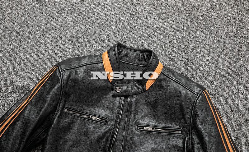 上質革ジャン メンズ カウハイド 牛革 アウトロースタイル シングル