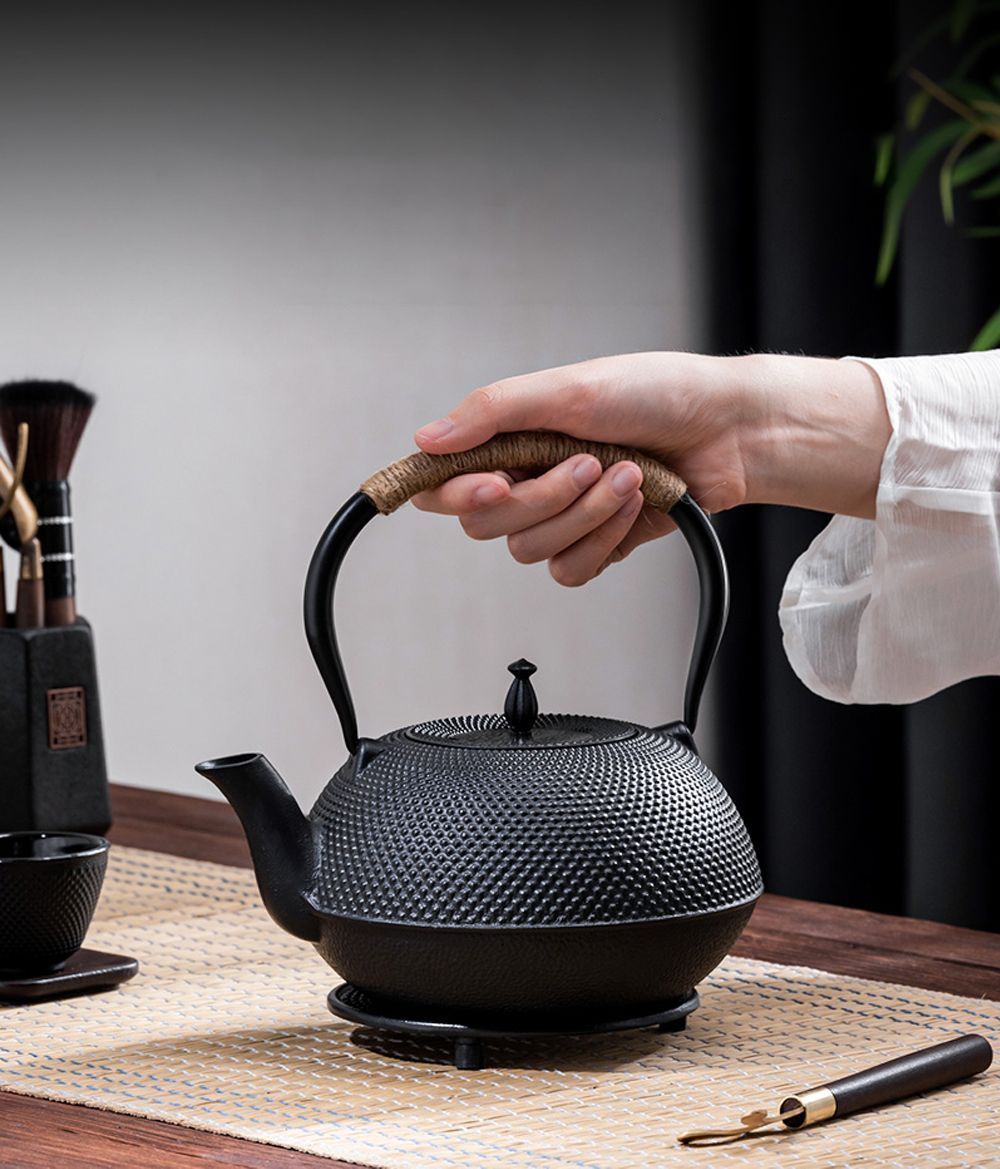 いつかは欲しい 憧れの鉄瓶 手作り やかん 観月 アラレ 南部鉄瓶式 南部鉄器式 茶道具 kkkavm