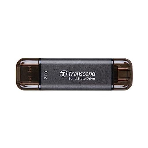 家電批評2025スティック型USB-ASSD総合No.1受賞 トランセンドポータブルSSD2TB高速最大1050MB|s超小型軽量11gType-A|Type-C両対応iPhone15-16対応|PS4|PS5動作 済