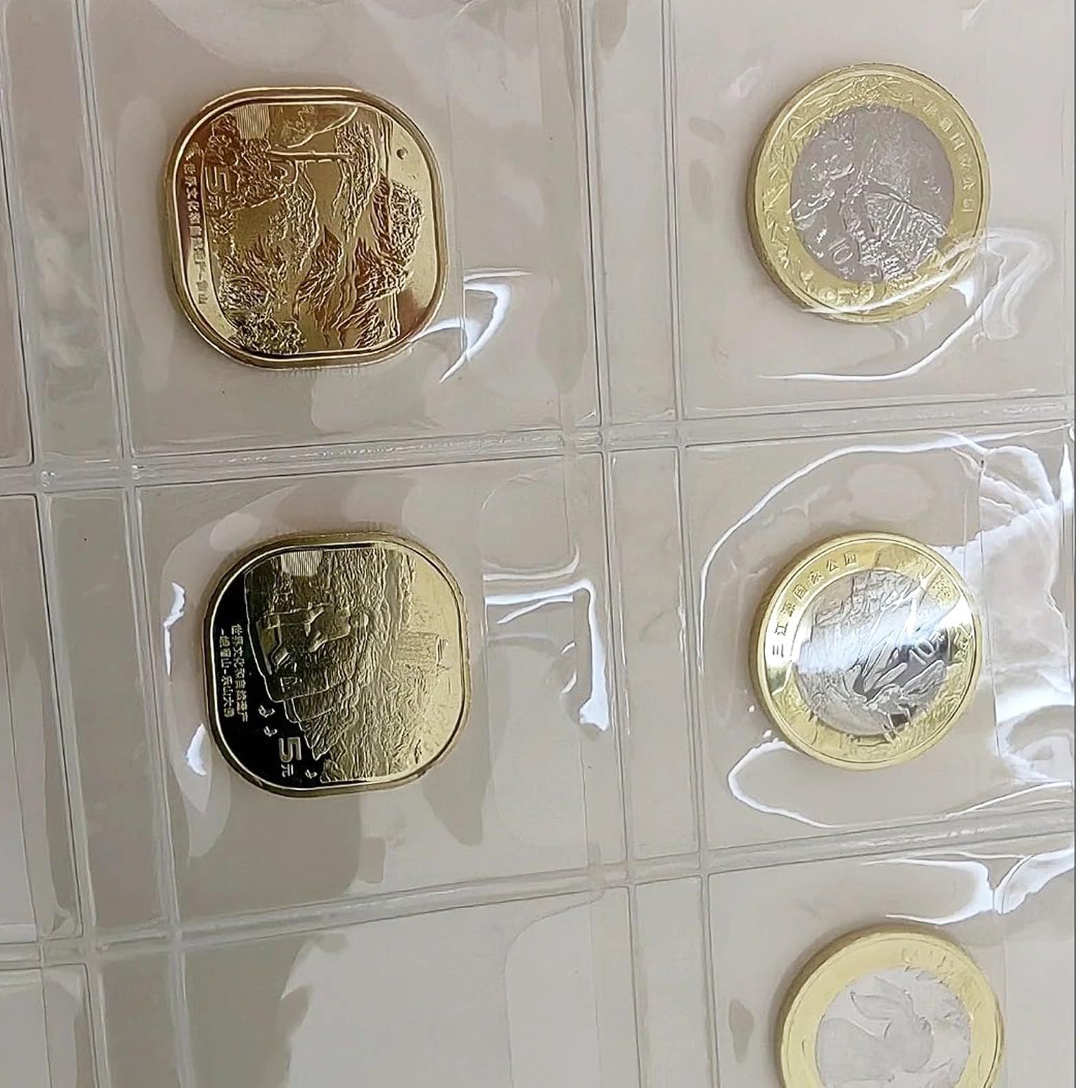 新品 Shinkito コインアルバムページ 5枚セットコインフリーポケット 切手アルバム ミニ写真 ピンバッジ スーベニアメダル 古銭 貨幣  記念硬貨 コイン収納 収集 保存用 A4サイズ標準9穴透明 (20ポケット-直径4cm対応) - メルカリ