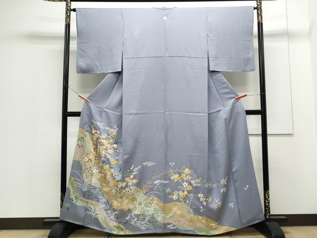 平和屋着物●創業460年 千總 豪華色留袖 駒刺繍 流水枝花文 金彩 松坂屋扱い 正絹 CAAS9287th