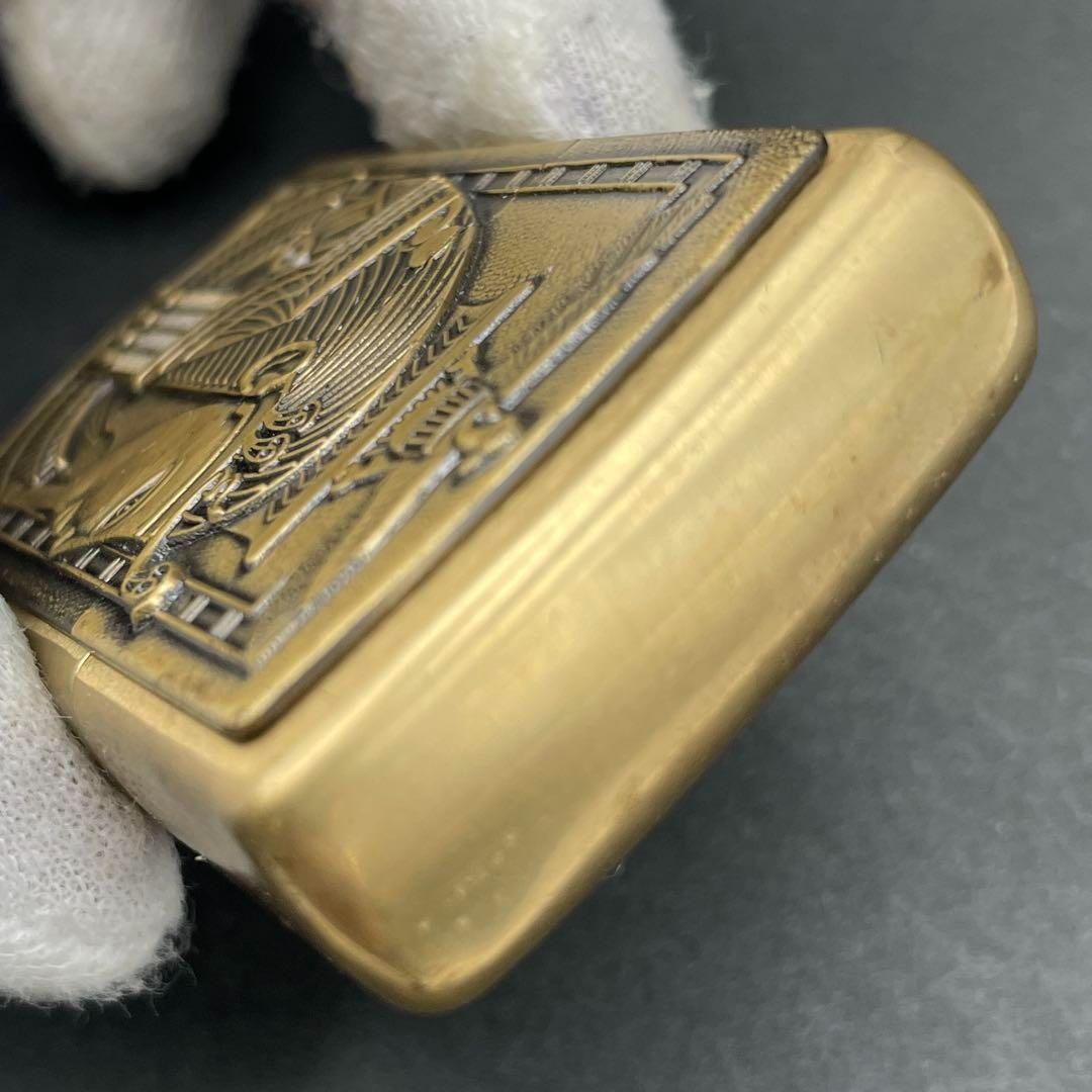 Zippo ツタンカーメン メタル貼り 1999年ブラス 古代エジプトファラオ
