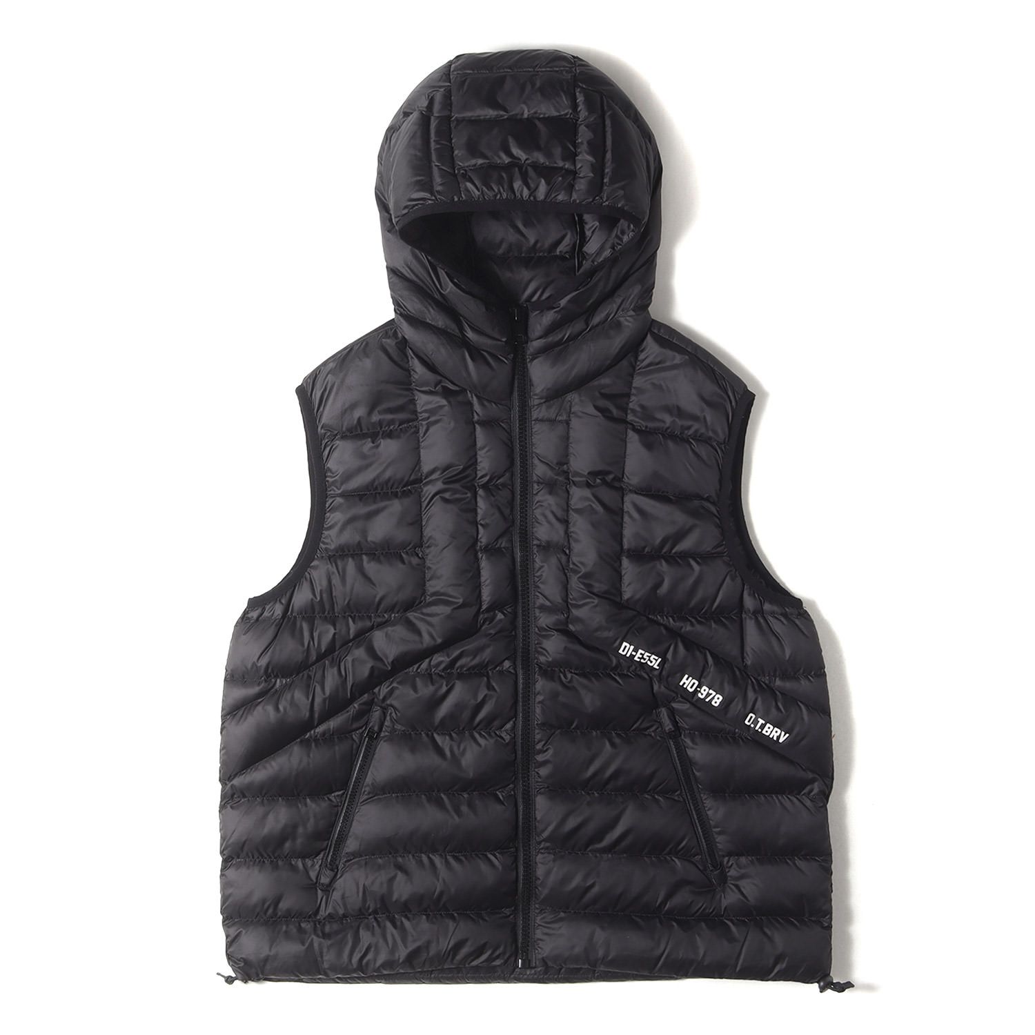 ディーゼル　diesel ベスト　ブラック 美品】DIESEL ディーゼル ベスト ブラック 黒 サイズ:L | ロゴ