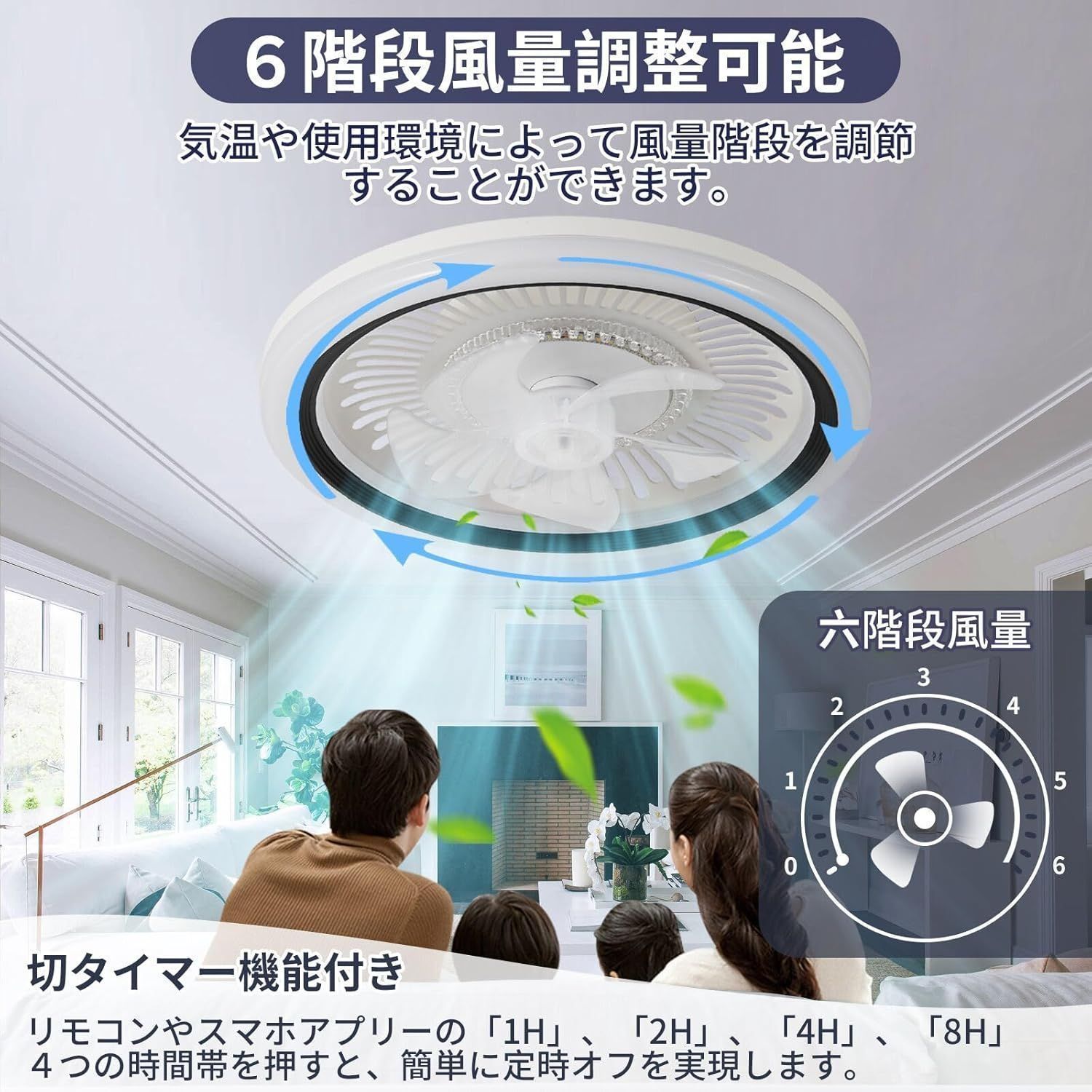 LED天井ライト 風量