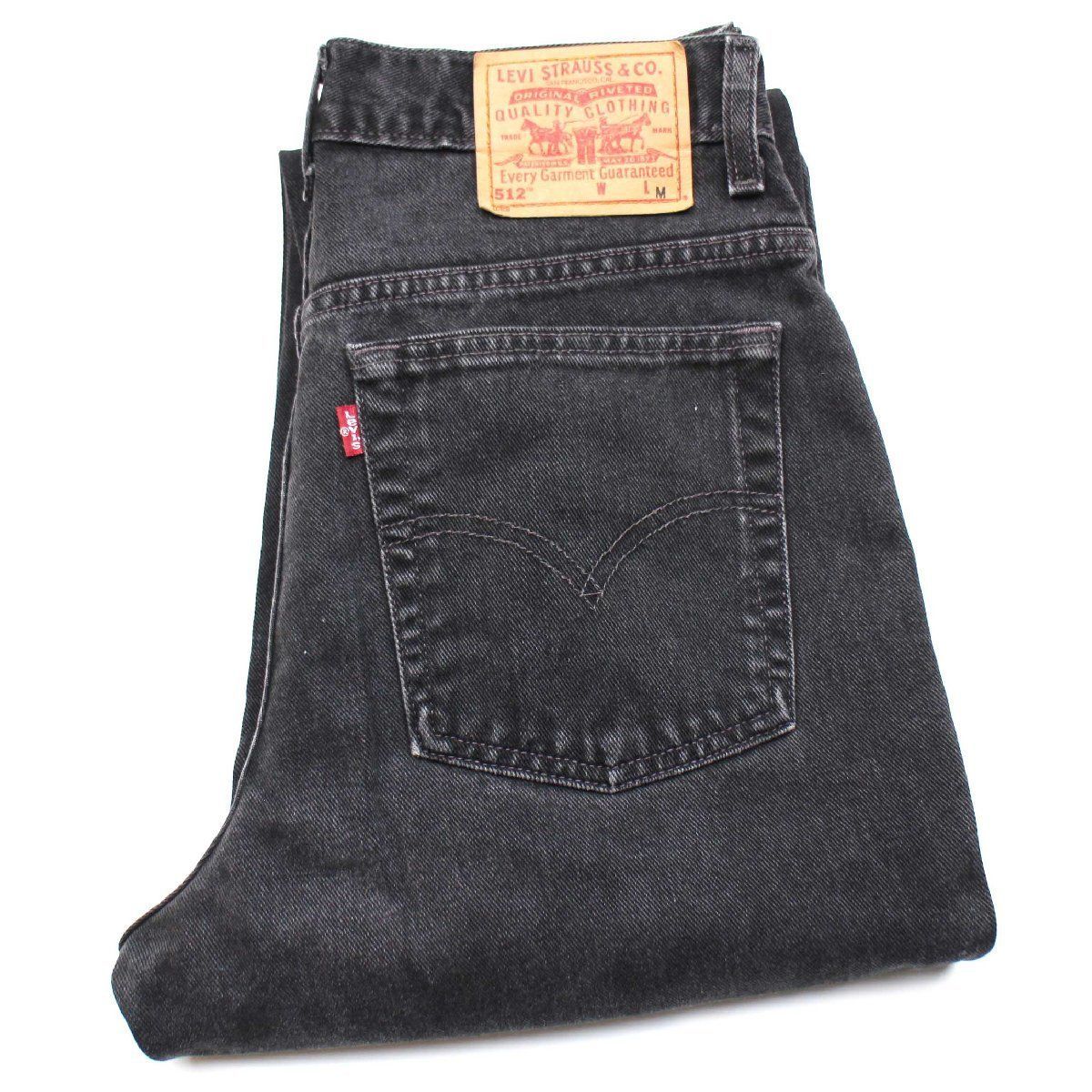 00s メキシコ製 Levi'sリーバイス 512 ブラック デニムパンツ 8 REG.M 