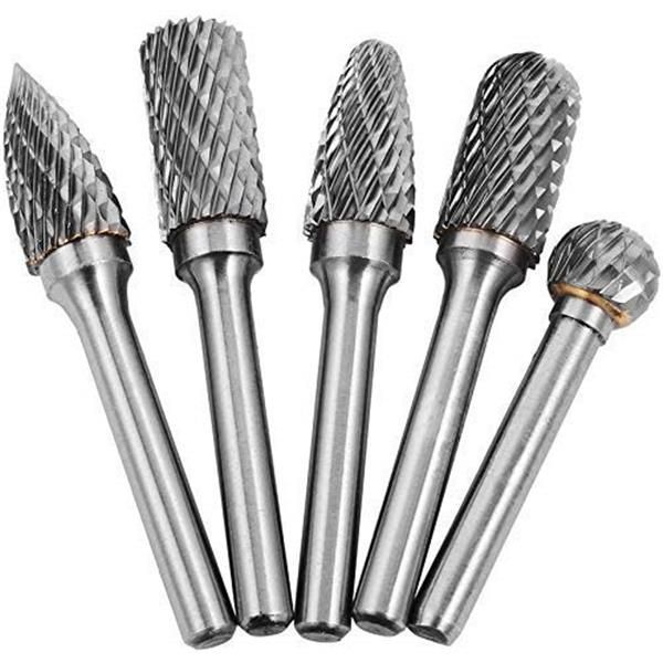 Wolfride 超硬品質リュータービット タングステン鋼でゴリゴリ削れる超硬カッター スタンドアロン包装 (6mm軸 刃径10mm) 5本セット