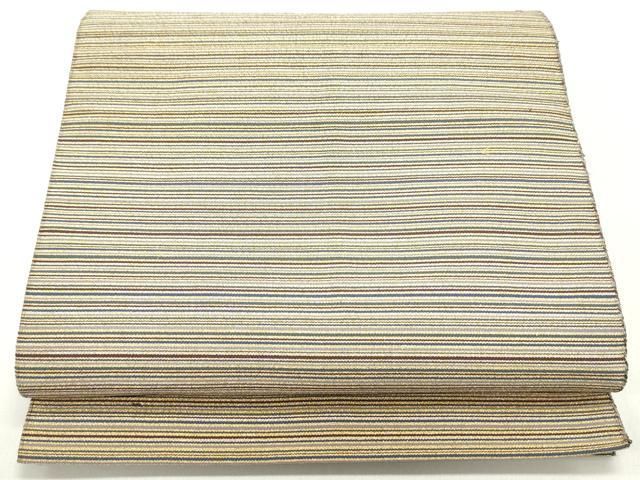 平和屋着物○爪掻き本綴れ 八寸名古屋帯 横段文 金糸 正絹 逸品