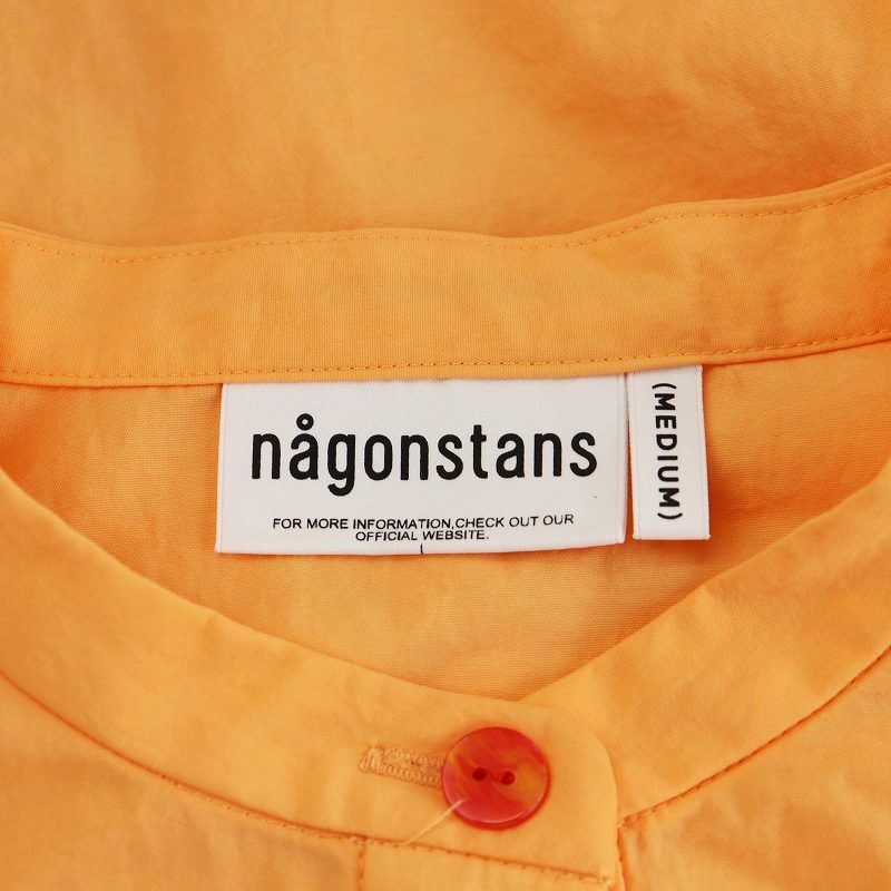 ナゴンスタンス nagonstans 24SS bustier shirt シャツ ブラウス 5分袖 ナイロン M オレンジ 470HS830-0900 /AN26 レディース ナゴンスタンス nagonstans 24SS bustier shirt シャツ ブラウス