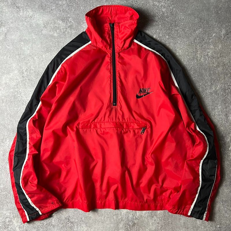 70s 80s USA製 NIKE オレンジタグ ハーフジップ プルオーバー