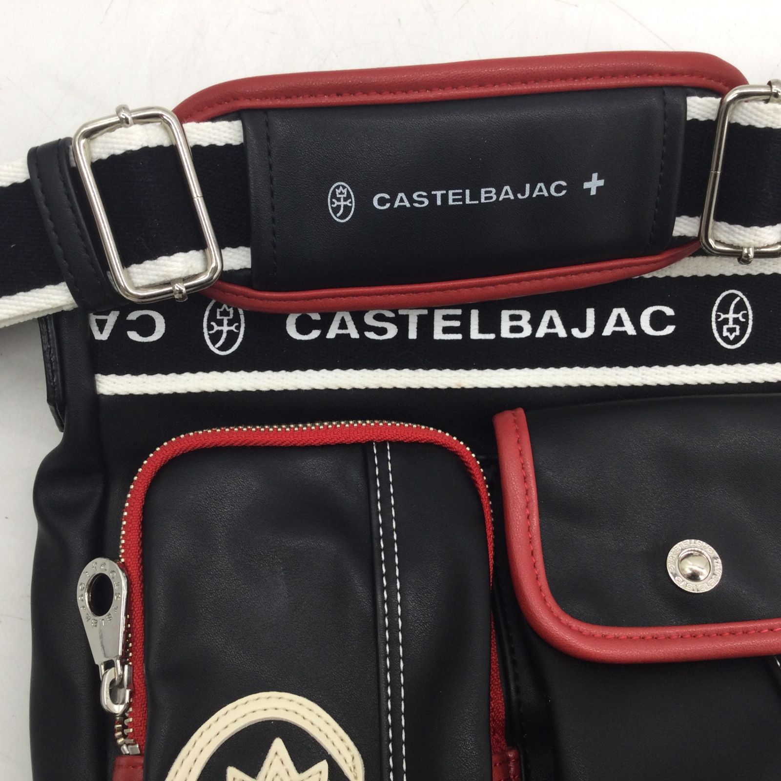 カステルバジャック ショルダーバッグ マルチカラー レザー 美品 