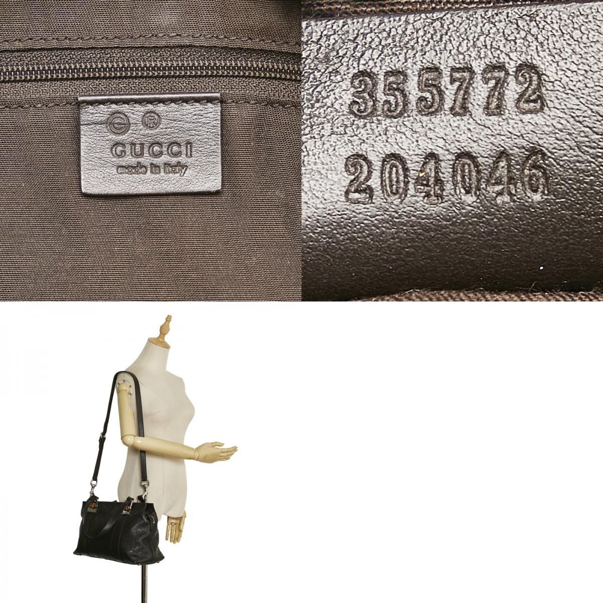 グッチ バンブー グッチシマ ハンドバッグ ショルダーバッグ 2WAY 