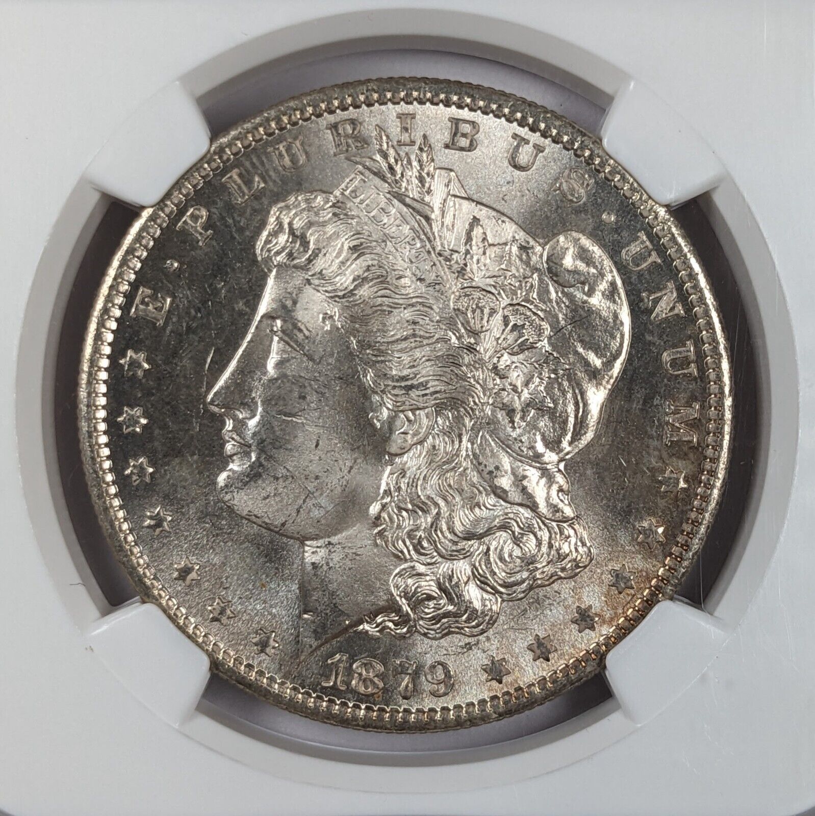 1879-S 1ドルモルガン銀貨（UNC詳細付き） 1879-S モルガン銀貨 - NGC