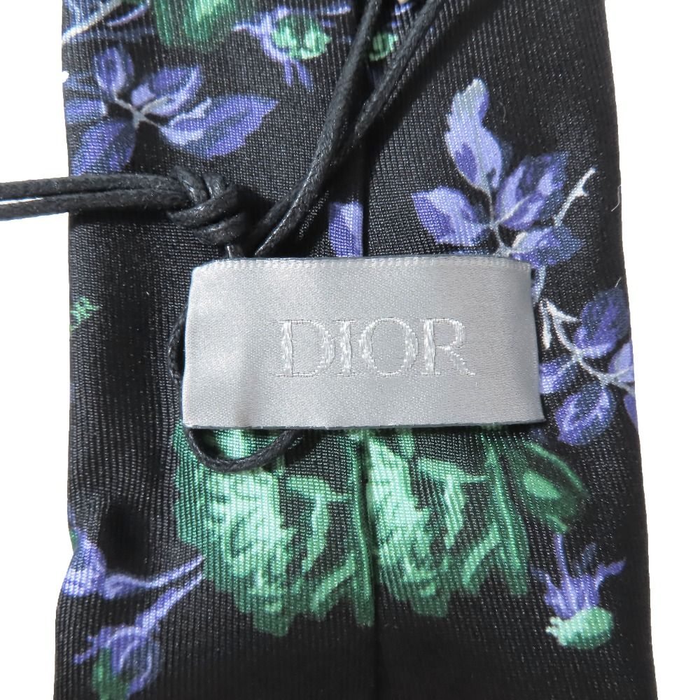 新品タグ付き Dior ディオール オム ナロータイ ロゴ 花柄 総柄
