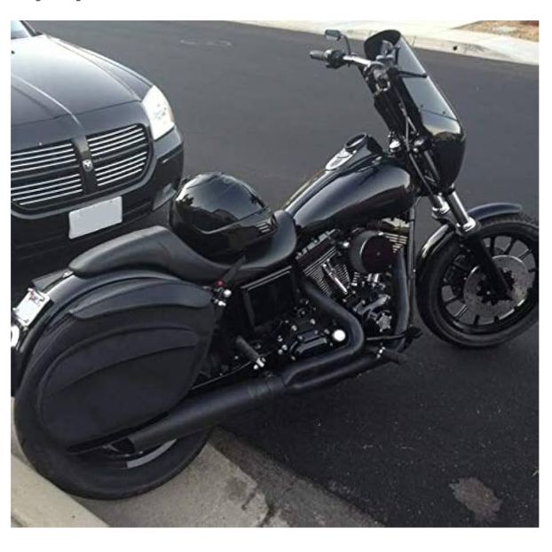 グロスブラック フロントフェアリング 15インチのブラックフロントガラス ウィンドスクリーン Harley Dyna用