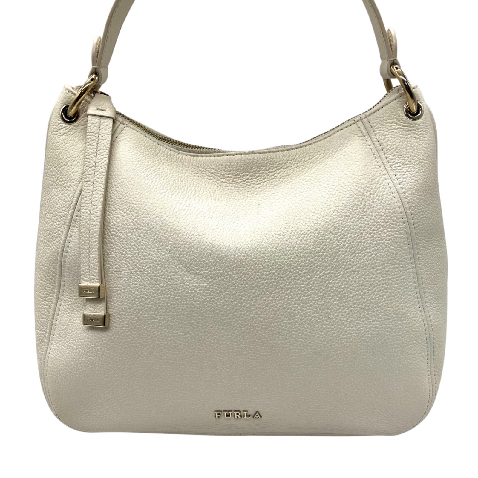 【美品】FURLA シエナ　ショルダーバッグ2wayグレージュ FURLA フルラ シエナ ショルダーバッグ ラージサイズ グレージュ