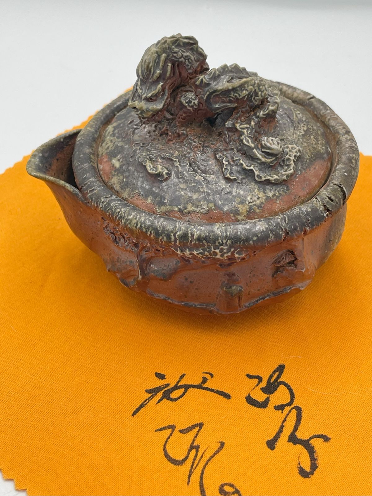 備前焼白備前難波誠治作鳳凰宝瓶 NS16