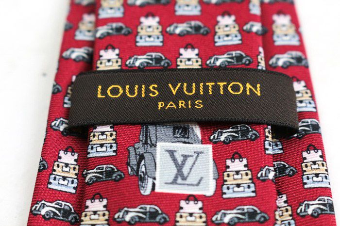 ルイ・ヴィトン ブランド ネクタイ シルク 車 総柄 高級 PO メンズ