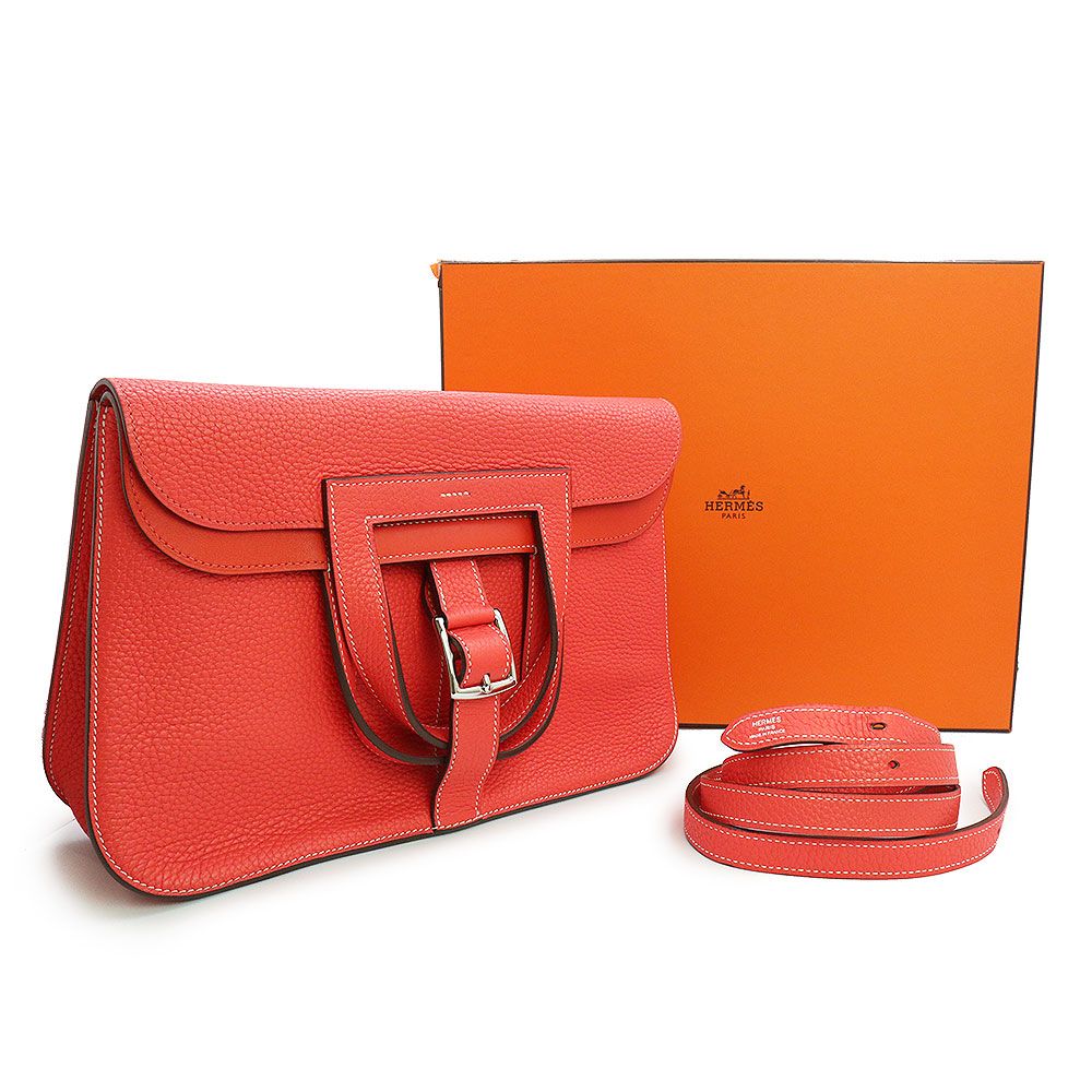 （未使用　展示品）エルメス HERMES アルザン 31 2way ショルダー ハンドバッグ 斜め掛け トリヨンクレマンス レザー ローズジャイプール カプシーヌ ピンク レッド シルバー金具 C刻印 エルメス アルザン 31 2way ショルダー ハンドバッグ 斜め掛け