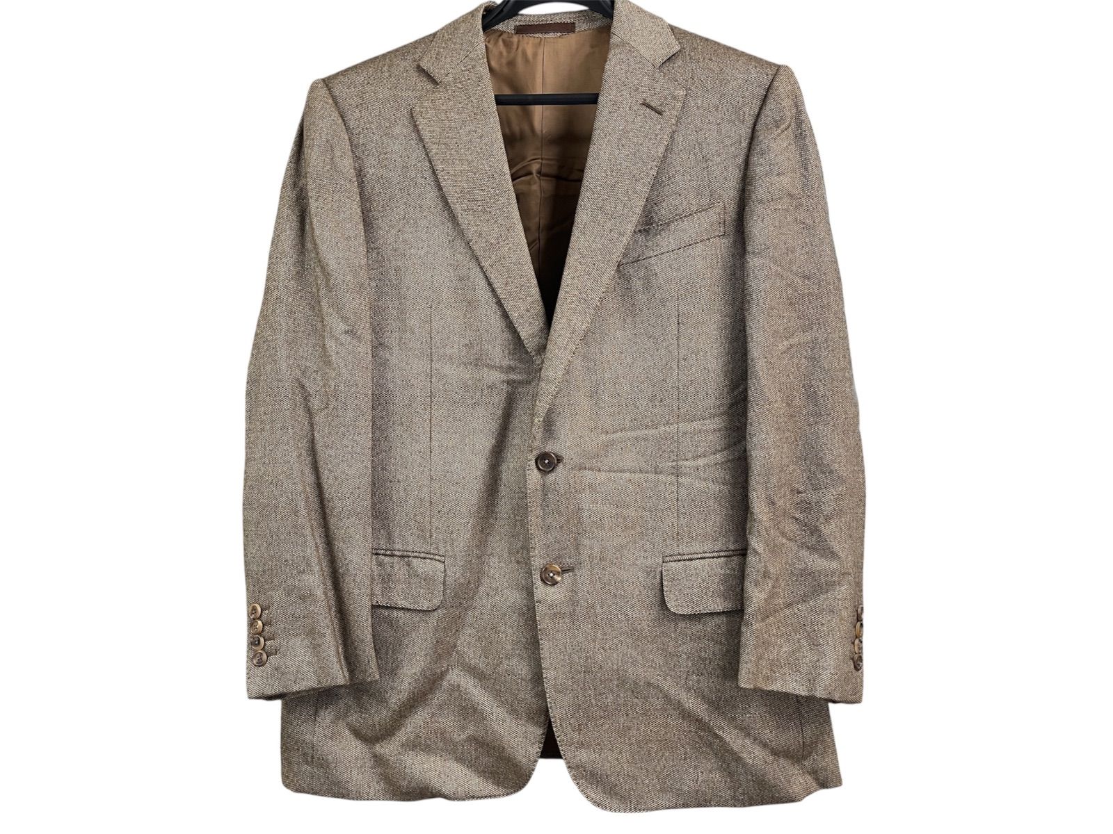dunhill ダンヒル ジャケット スーツ カシミヤ イタリア製 古着 メンズ ブラウン 品