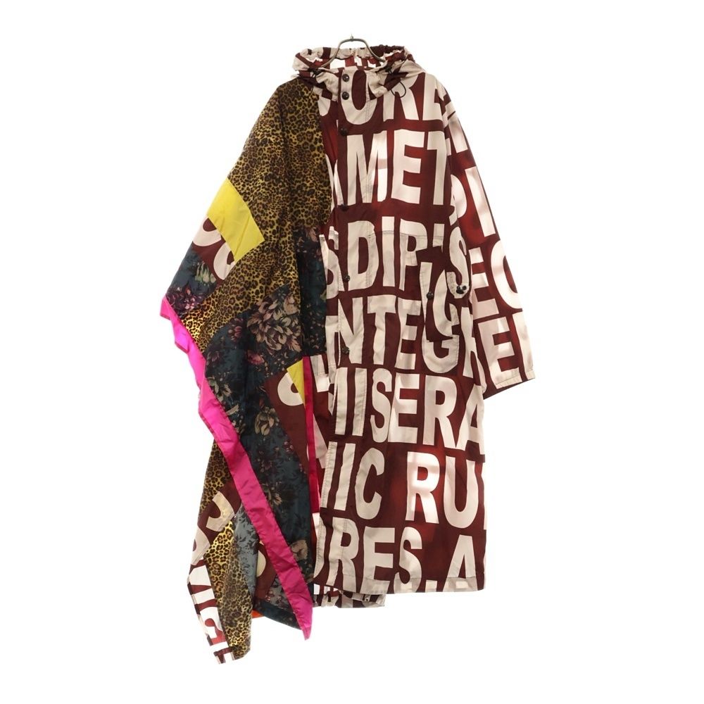 DRIES VAN NOTEN ドリスヴァンノッテン 23SS VOYASS PATCH 6096 M.W.JACKET BUR 総柄 ナイロンロングコート マルチ