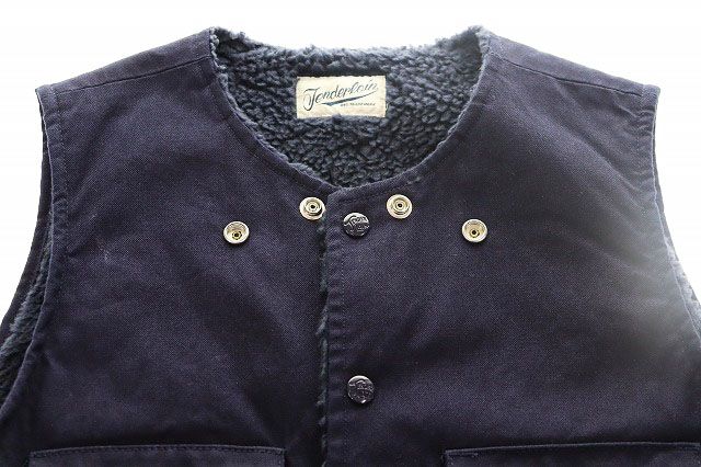 テンダーロイン TENDERLOIN T-DUCK VEST NAVY XS ダック ボア
