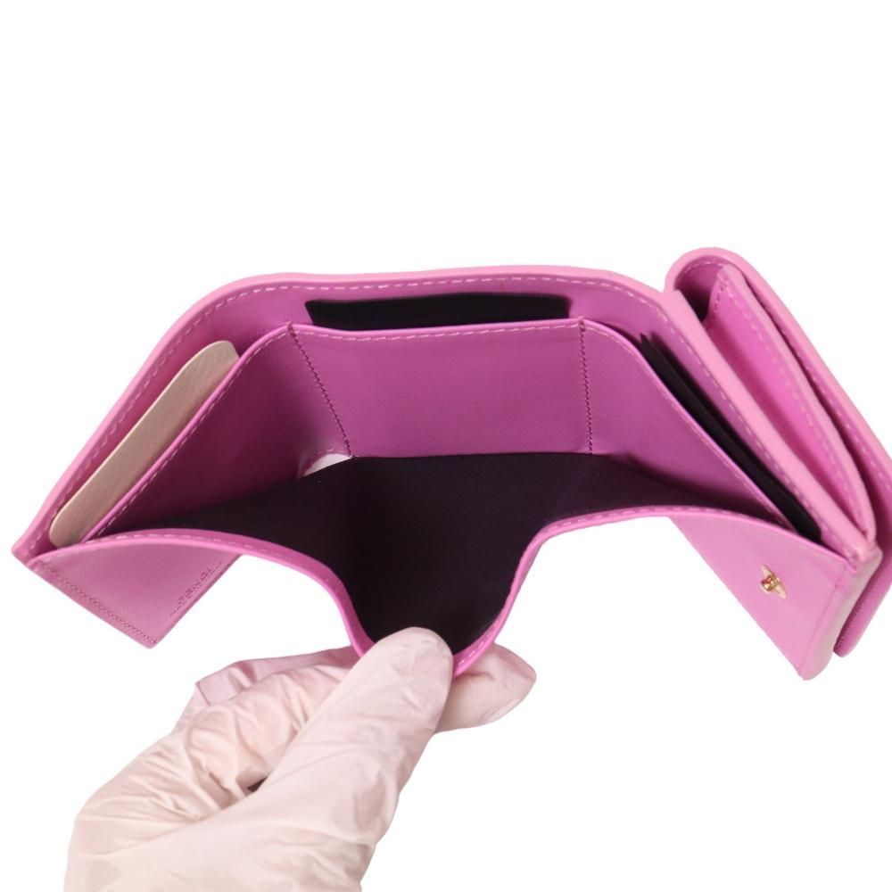 フェンディ FENDI FFキューブ レザー 三つ折り 財布 コンパクト