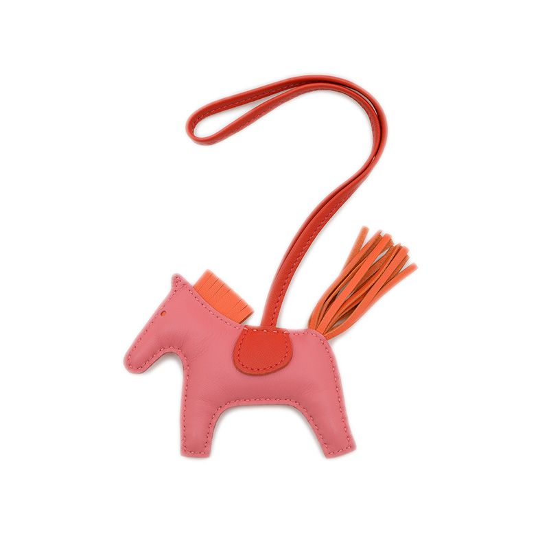 エルメス ロデオ PM バッグチャーム ルージュインディアン オレンジポピー ピ