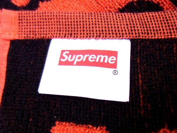 ■新品■未使用■ Supreme シュプリーム 22SS fuck ファックタオル コットン100％ 大判 総柄 バスタオル ビーチタオル オレンジ系  AJ3462UZ