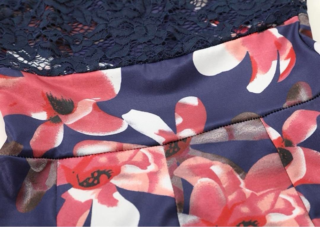 花柄?スタンダードドレス♪ワンピース練習着☆発表会、デモ、ダンス