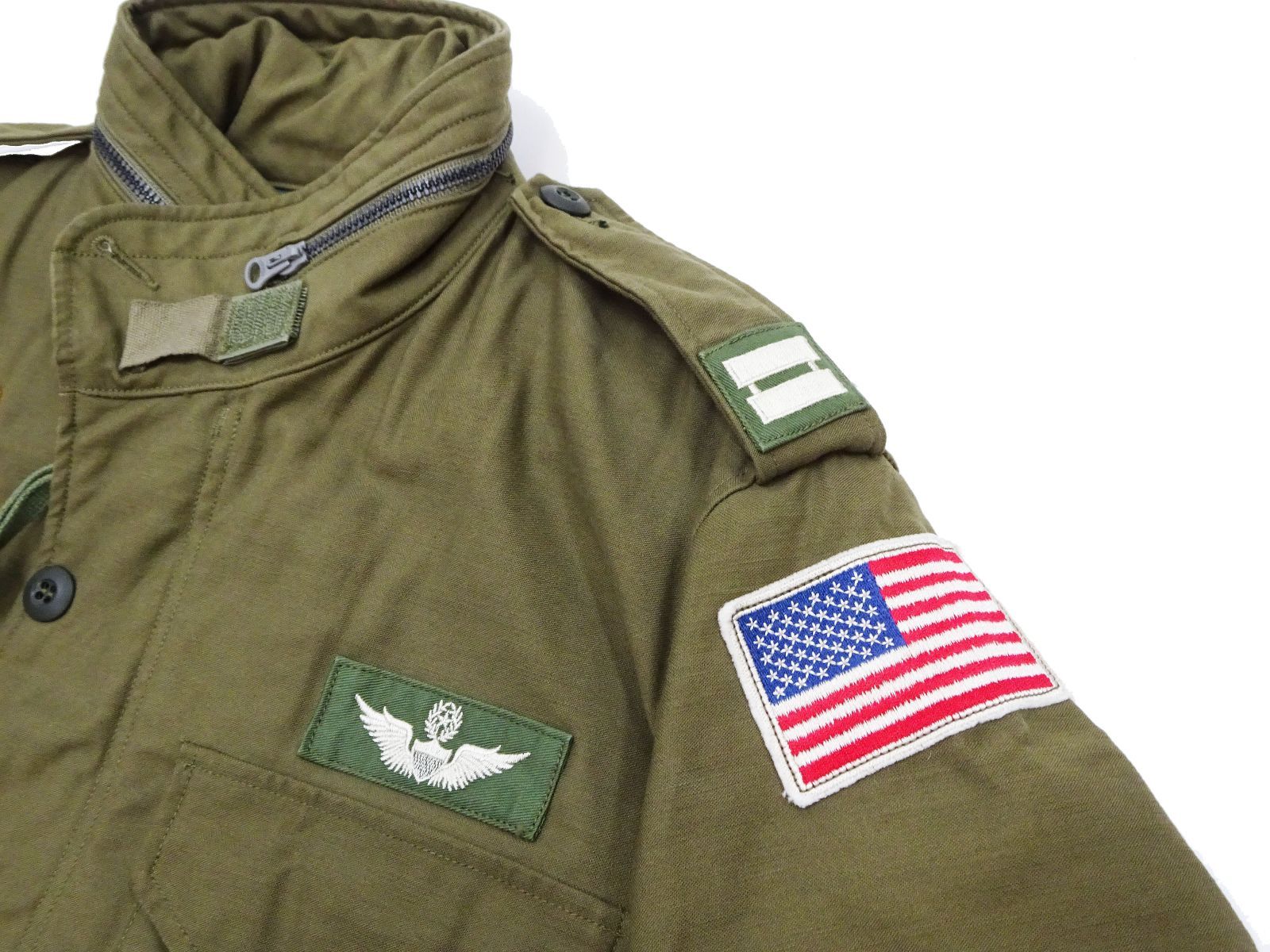 BUZZ RICKSONS M-65 ベトジャン 刺繍 スカル 蛇 フィールドジャケット グレーライナー SMALL S / ビンテージ バズリクソンズ マッコイズA-2 BUZZ RICKSONS M-65 ベトジャン 刺繍 スカル 蛇 フィールドジャケット